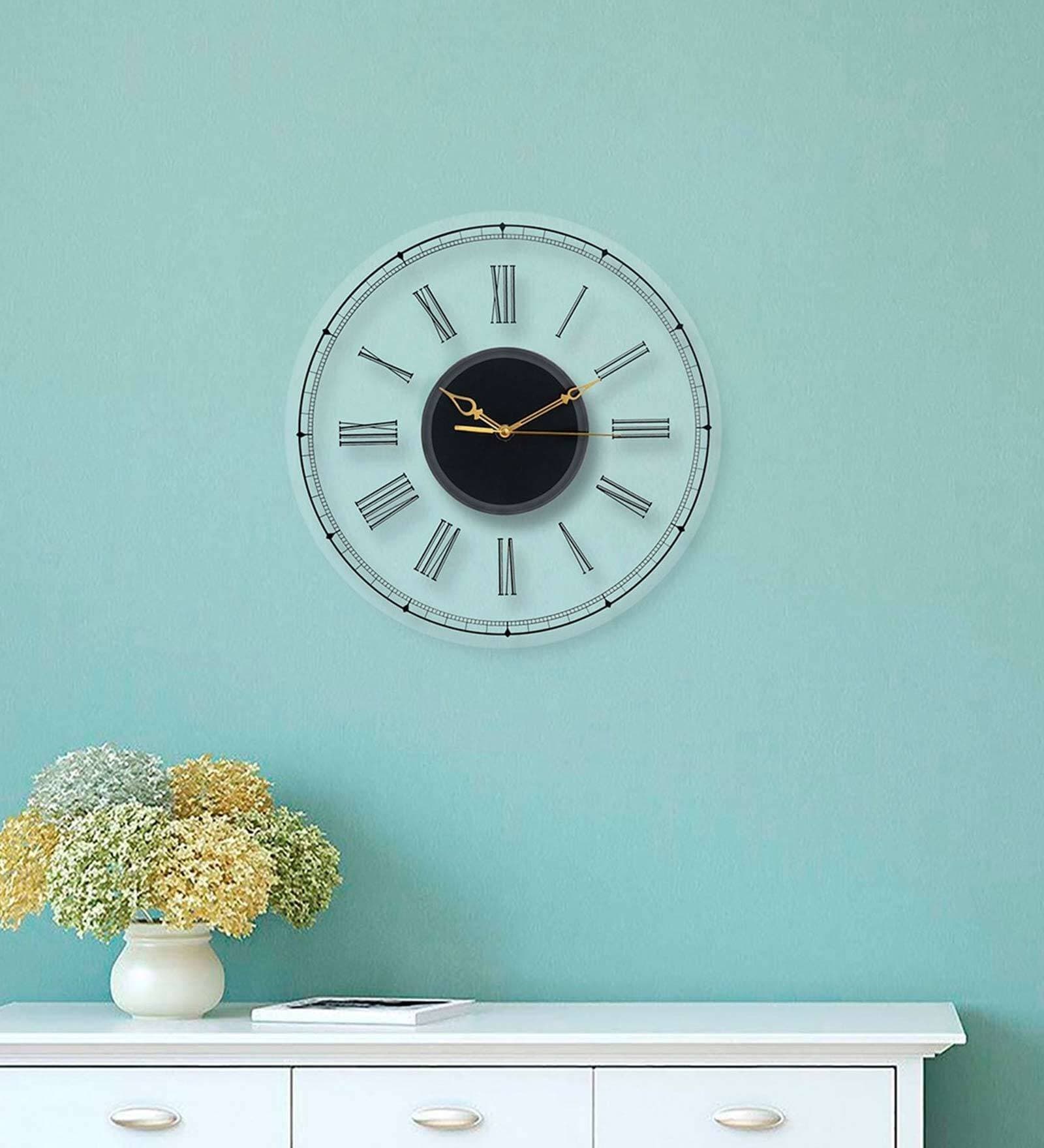 Round Shape Roman Design Acrylic Wall Clock