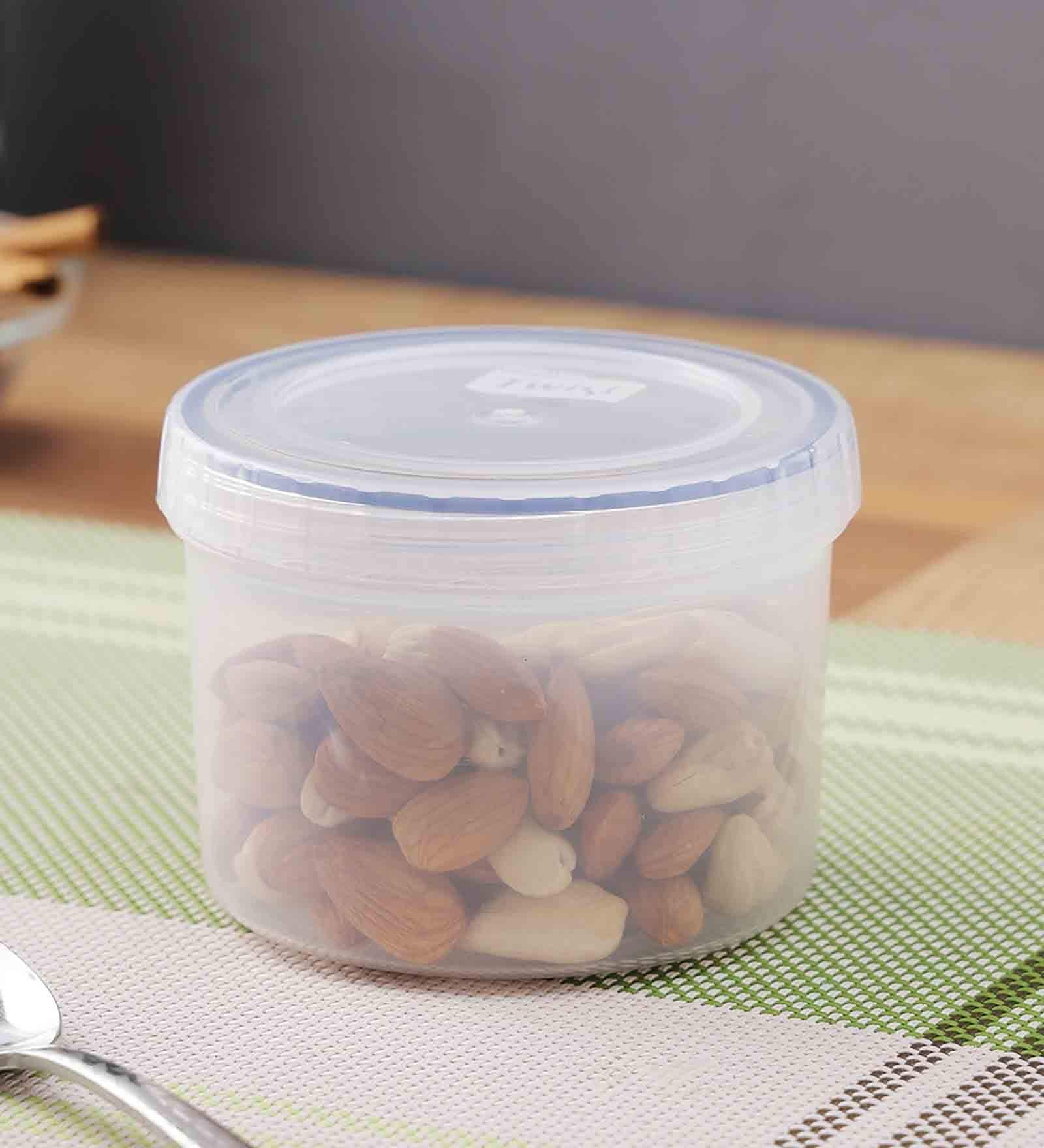 Round Twist Series 330ml Transparent Plastic Food Storage Container