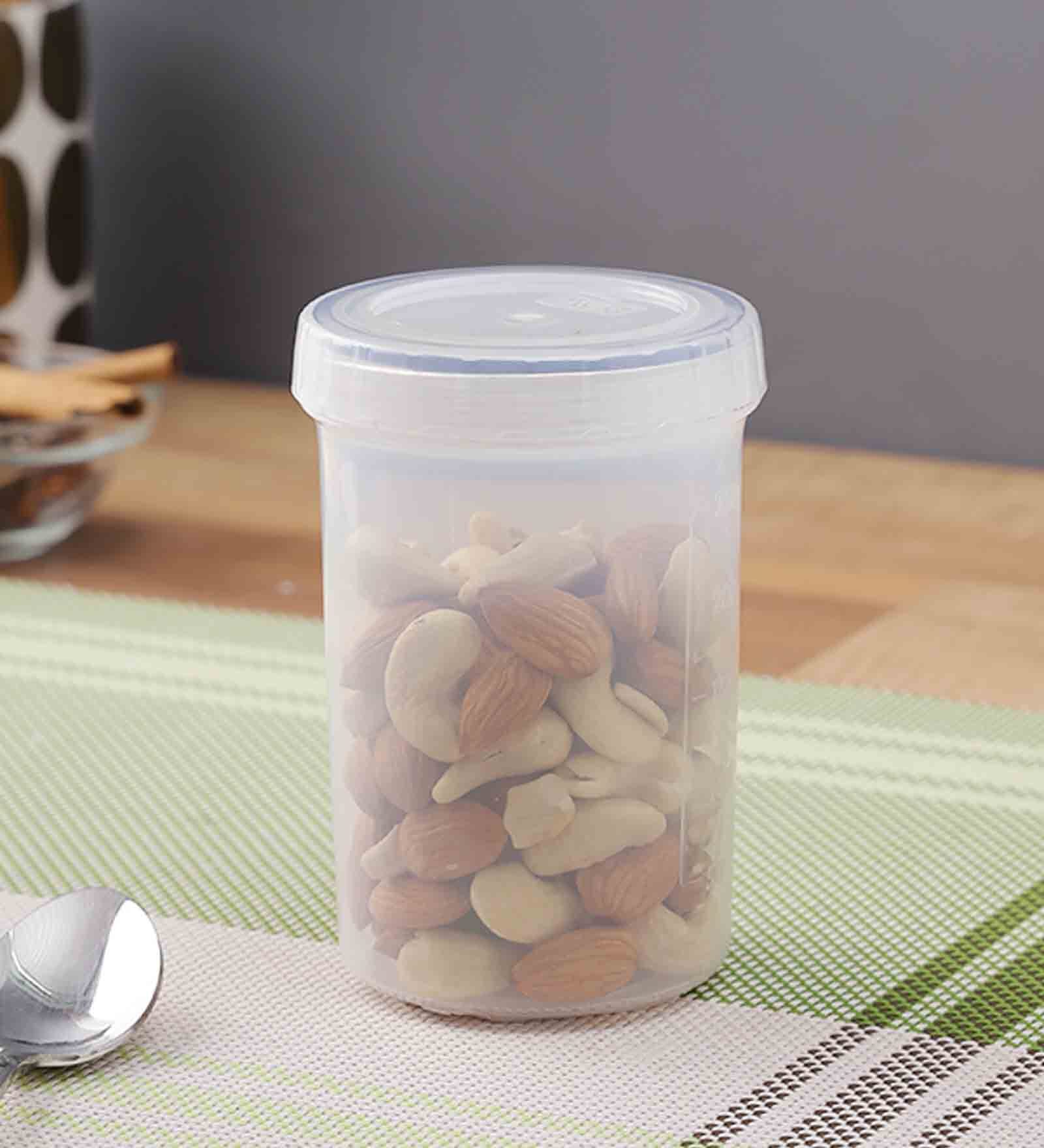 Round Twist Series 360Ml Transparent Plastic Food Storage Container