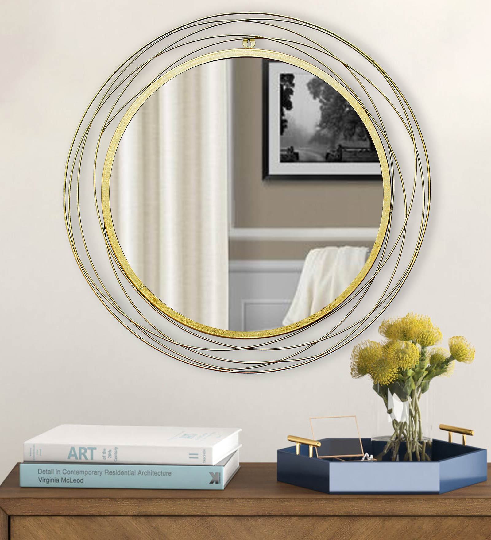 Buy Gold Metal Gothic Wall Mirror at 5% OFF by Craftter | Pepperfry