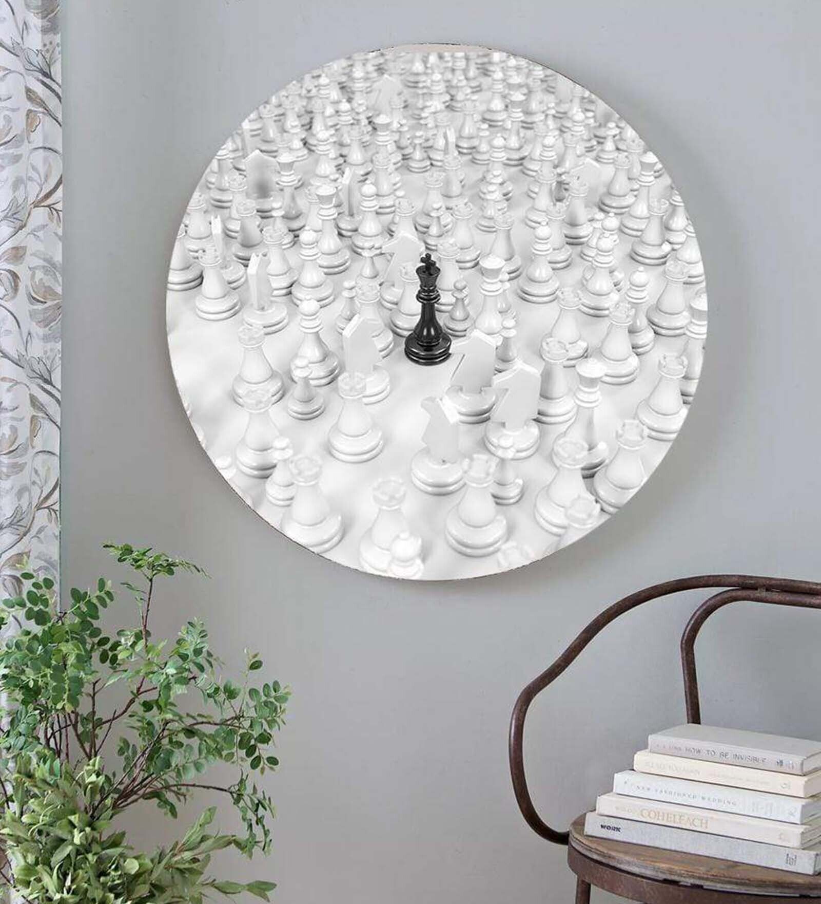 Round White Stand Out And Alone Canvas Art Print