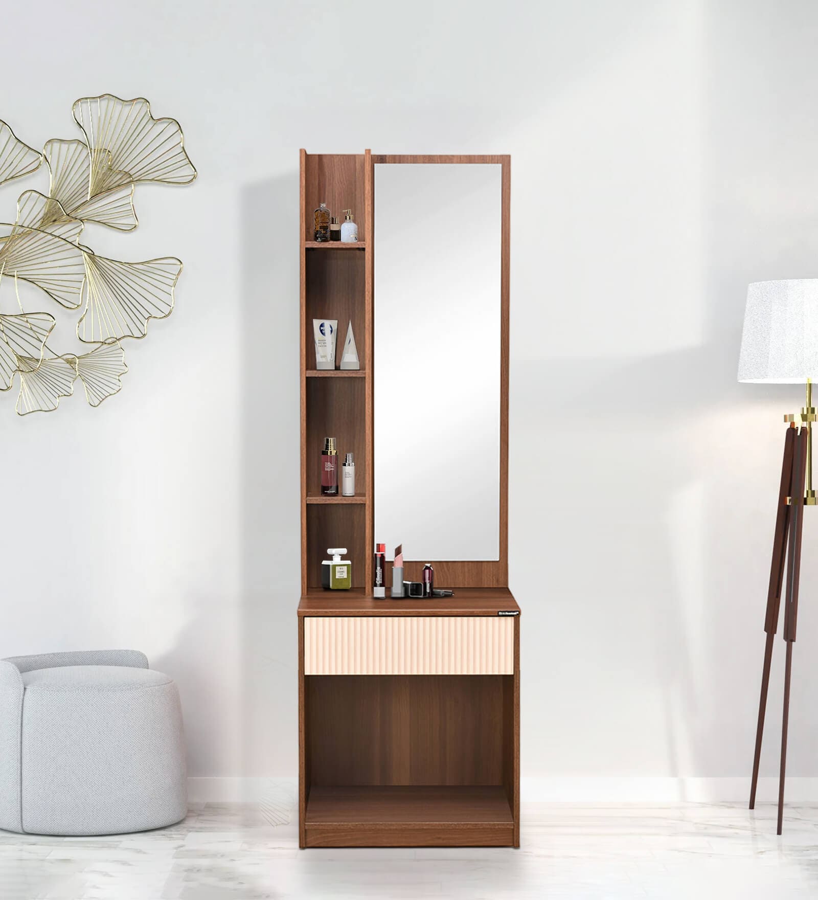 Rova Dressing Unit In Walnut Finish