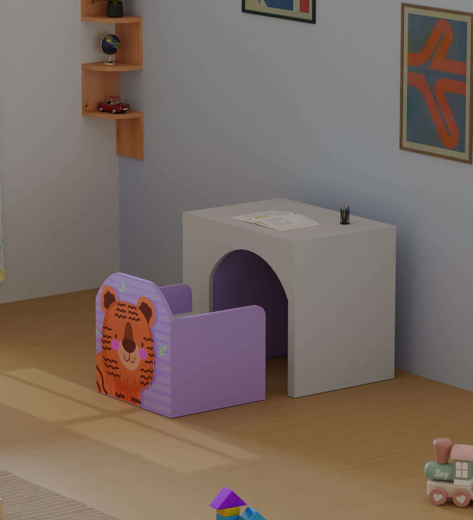 Rowwwrrr Toddler Activity Table & Chair