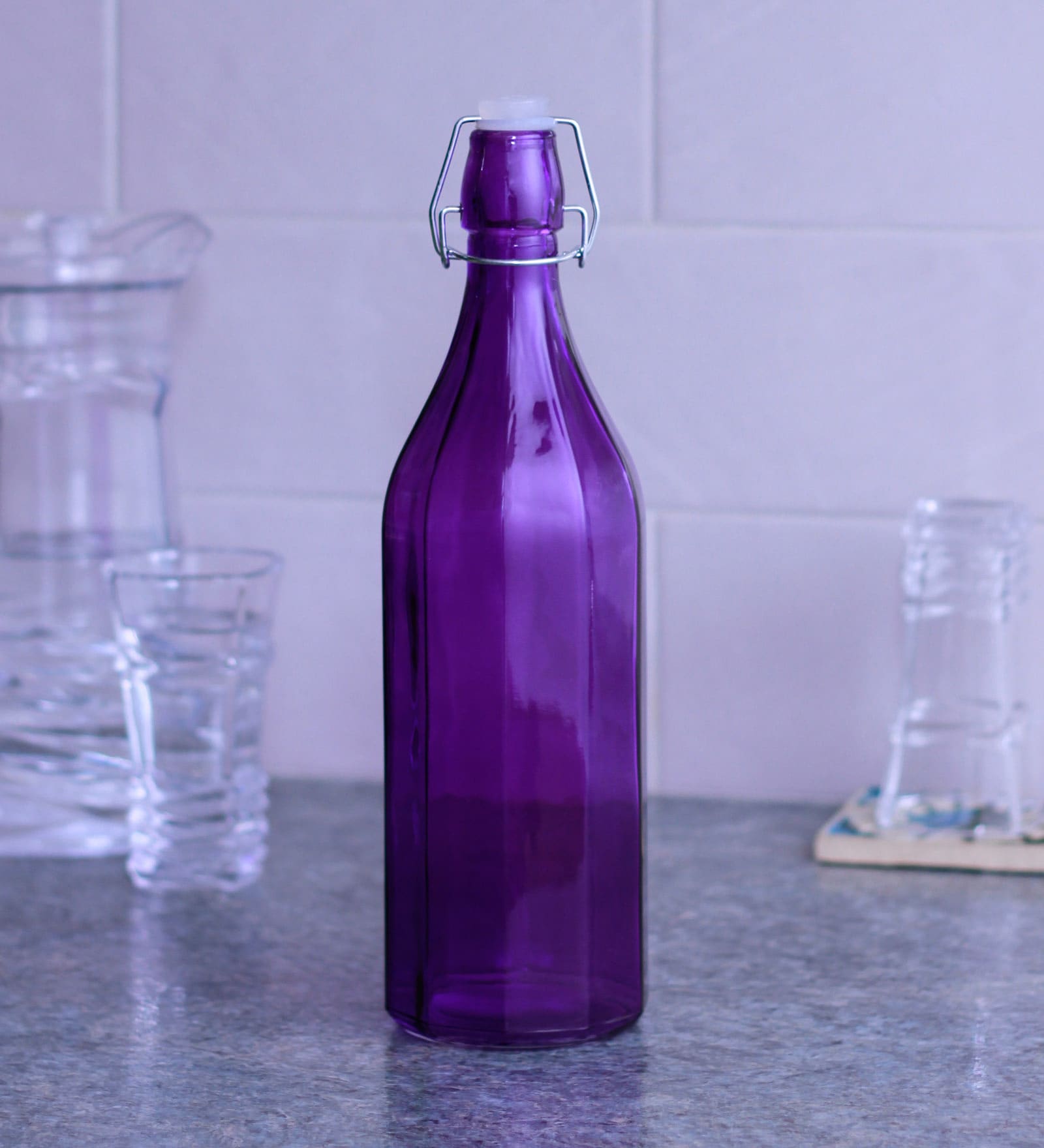 ROXX Octra Purple Glass Bottle, 1000 ML