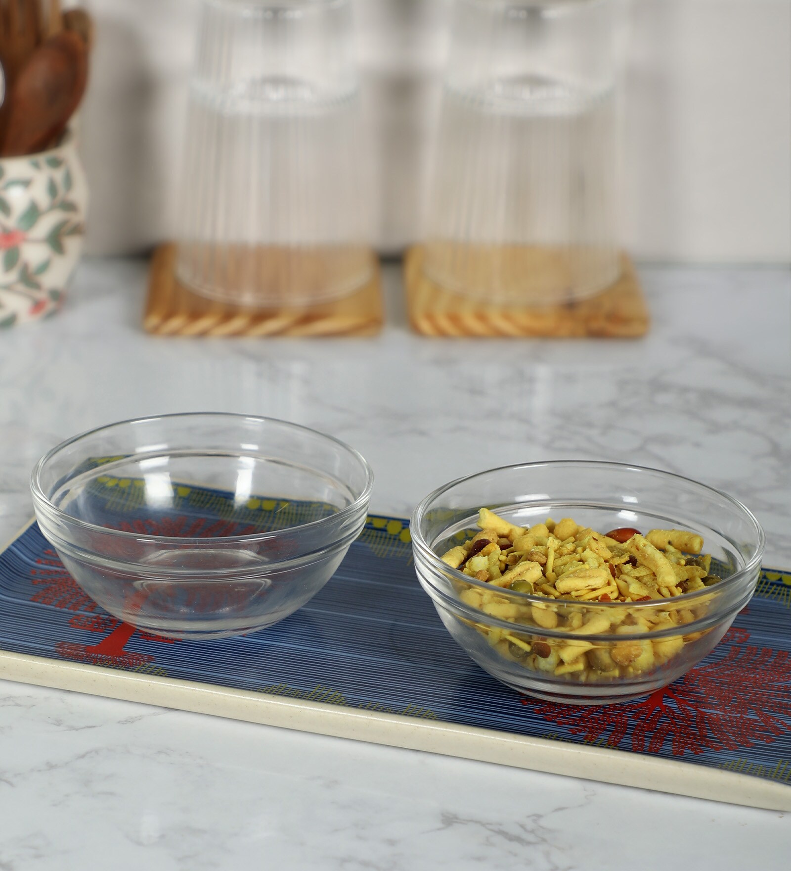 Glass 200 ML Small Serving Bowl- Set of 6