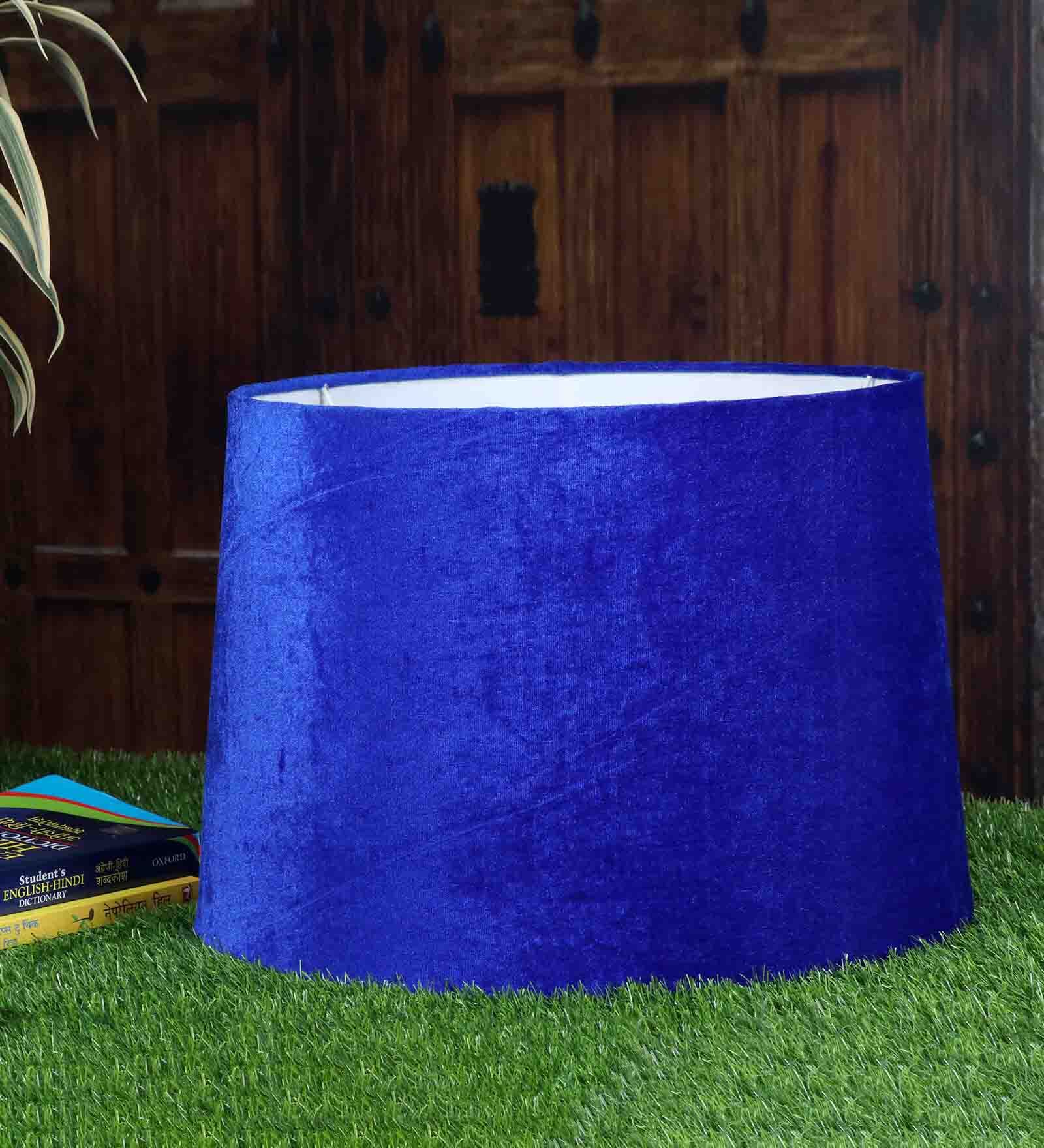 Maurice Blue Velvet Solid Lampshade
