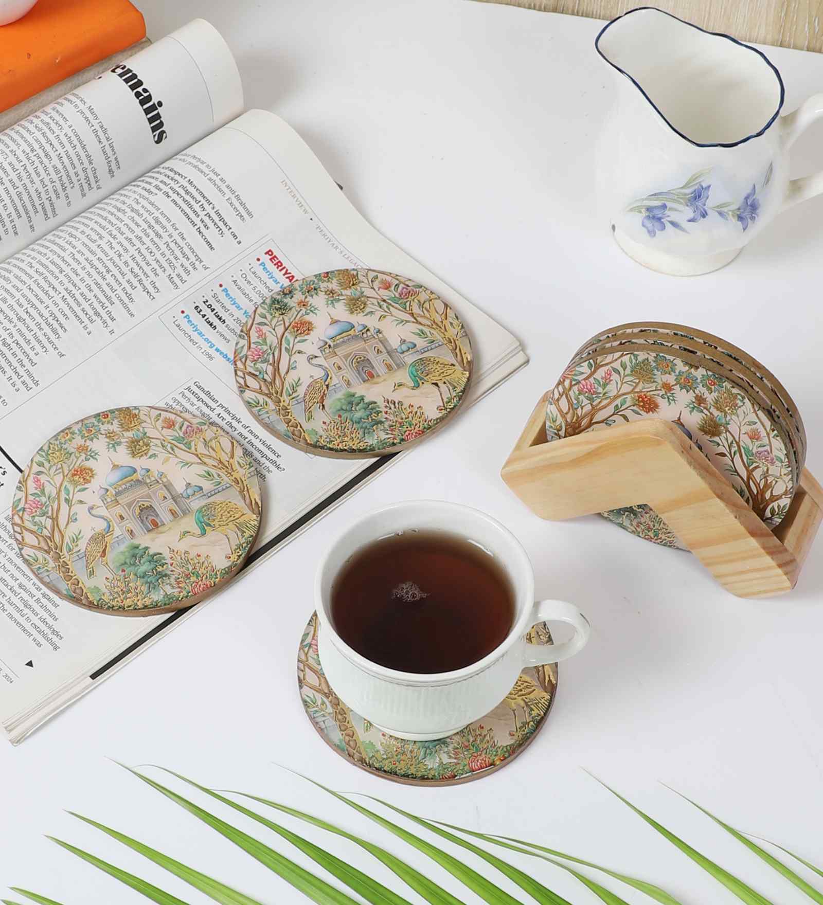 Royal Garden Coaster with Stand (Set of 6)