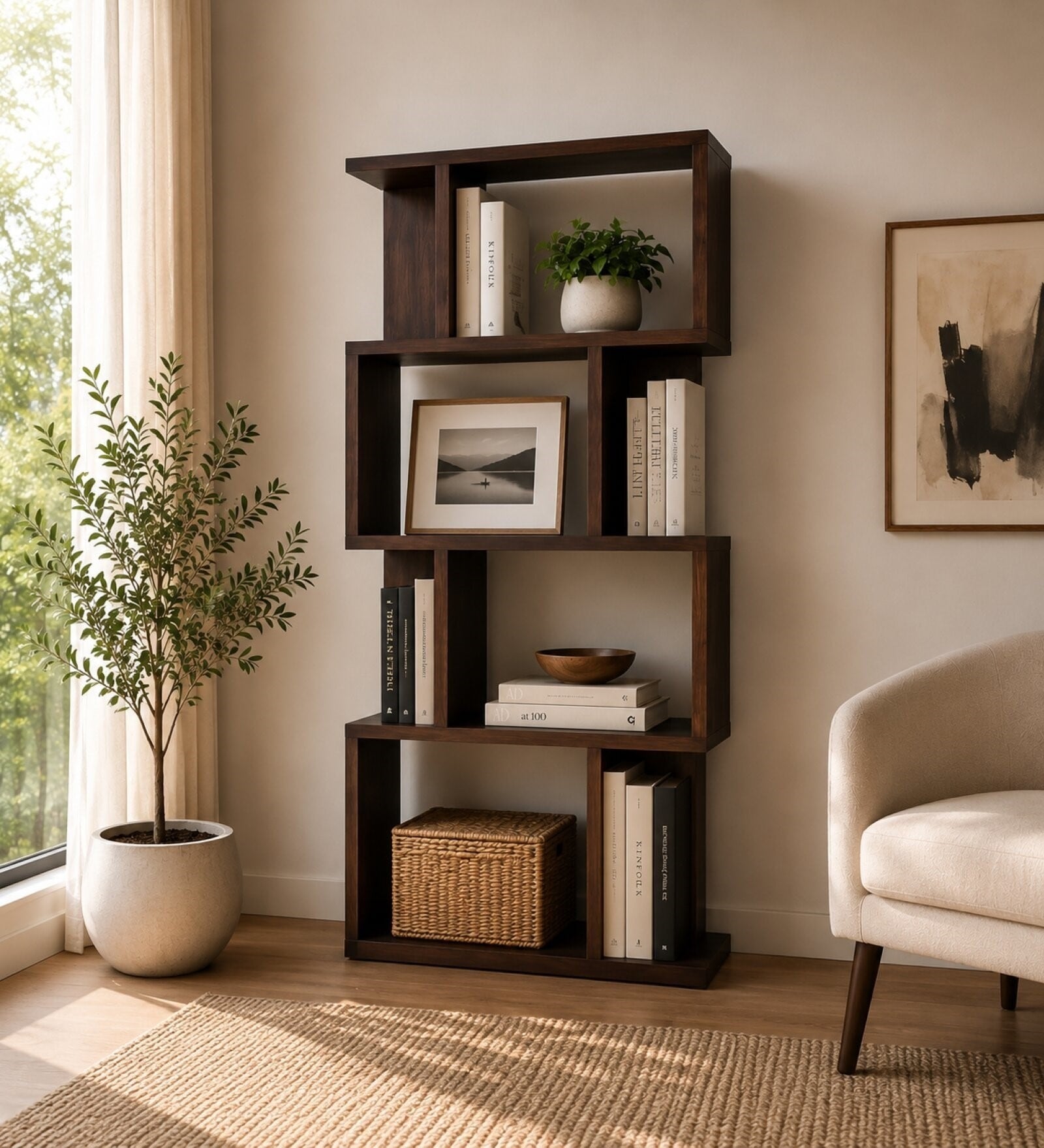 Royal Haven Grand Edition Book Shelf In Flowery Wenge Finish