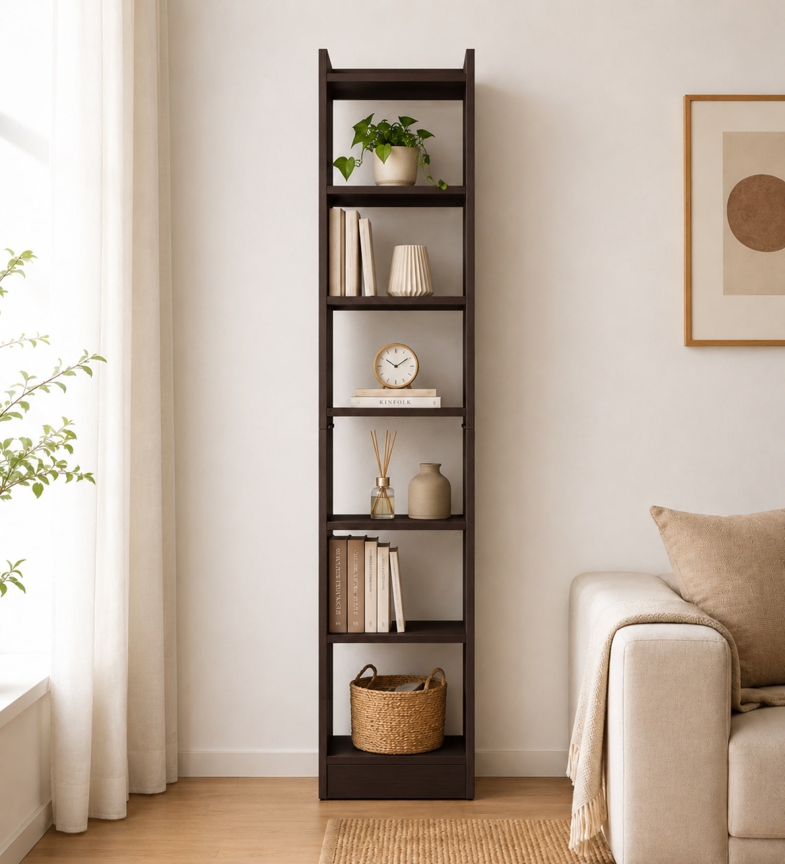 Royal Haven Grand Edition Book Shelf In Flowery Wenge Finish