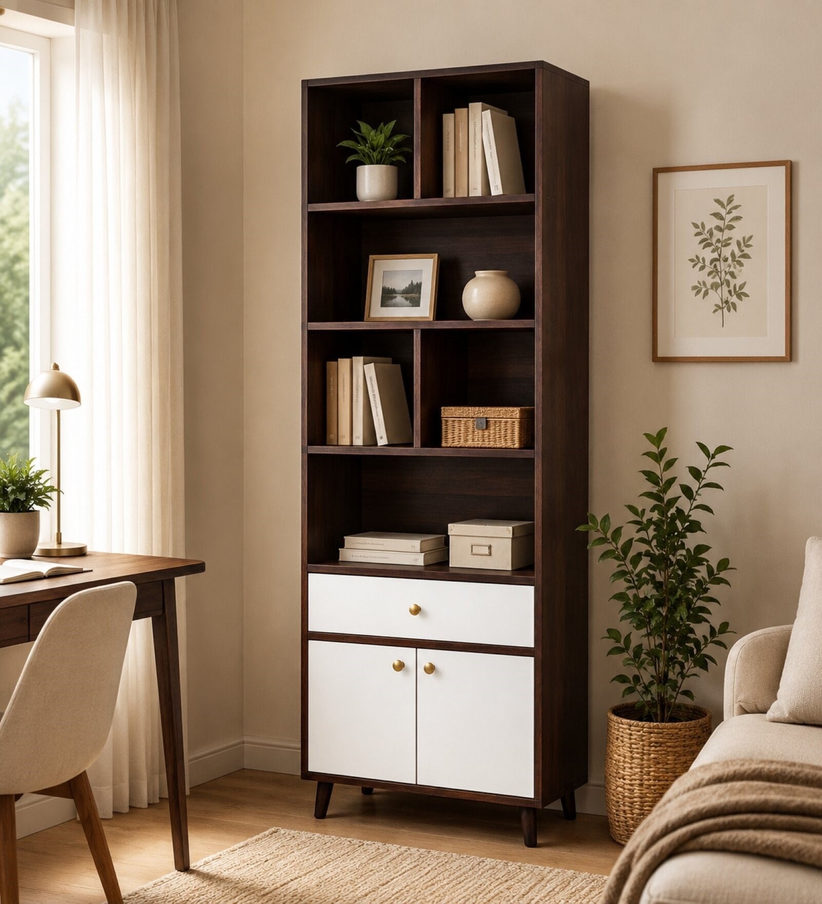 Royal Haven Grand Edition Book Shelf In Flowery Wenge Finish