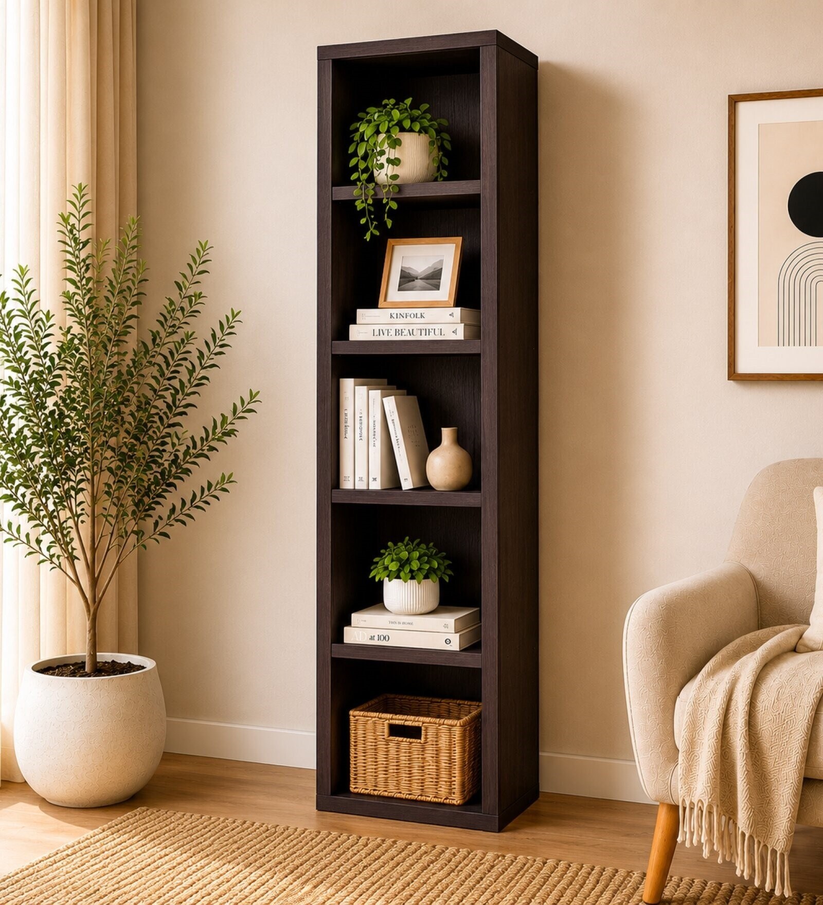 Royal Haven Grand Edition Book Shelf In Flowery Wenge Finish