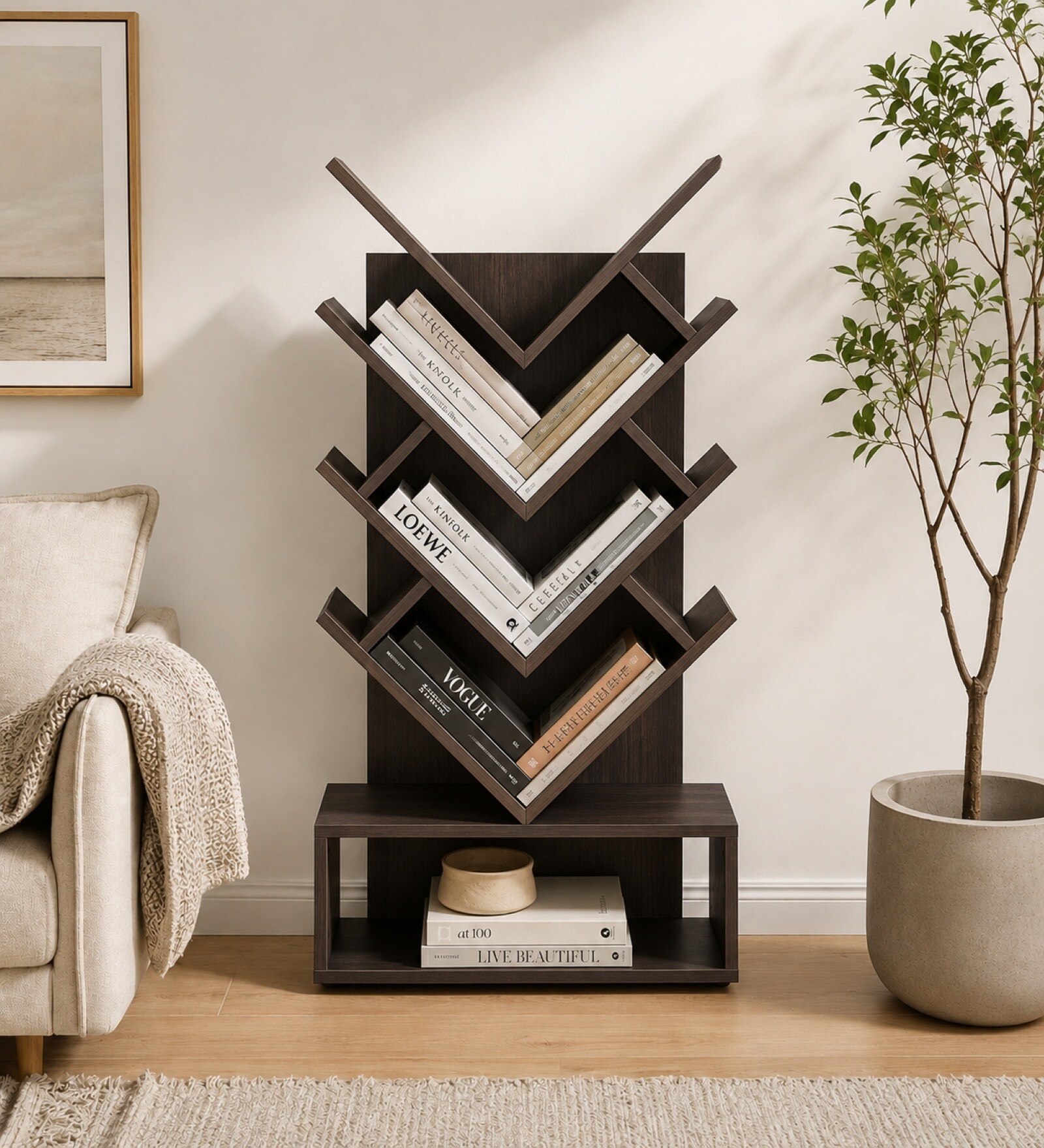 Royal Haven Grand Edition Book Shelf In Flowery Wenge Finish
