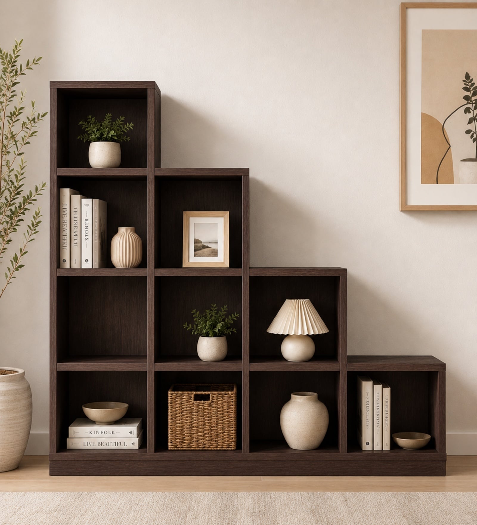 Royal Haven Grand Edition Book Shelf In Flowery Wenge Finish