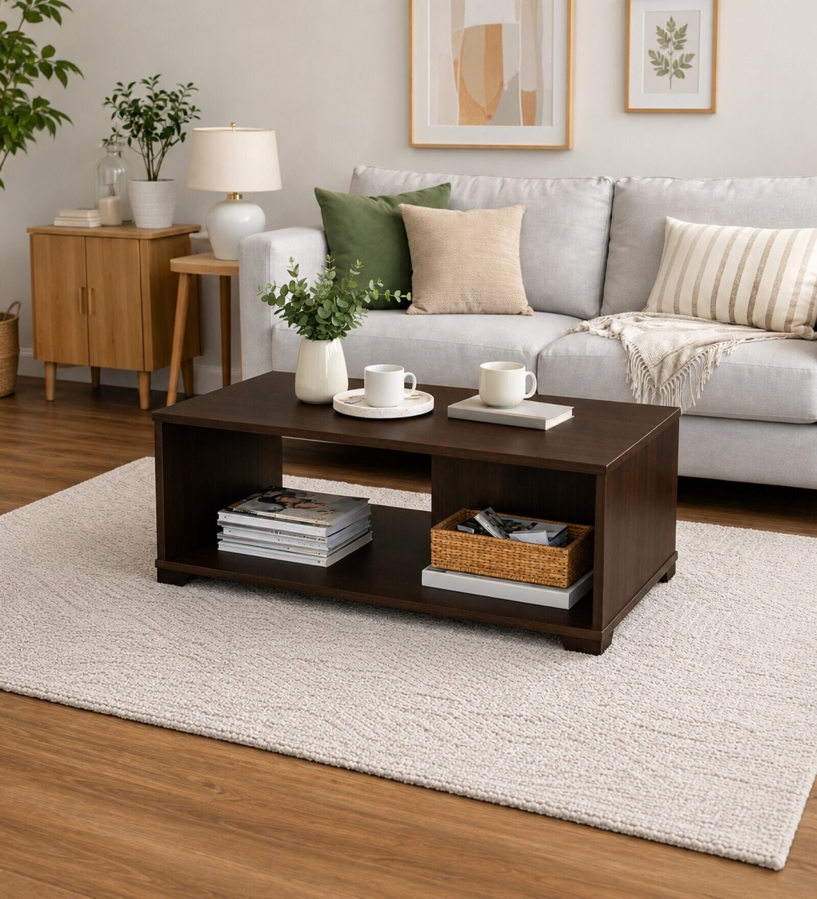 Royal Haven Grand Edition Luxury Wooden Centre Table In Flowery Wenge Finish