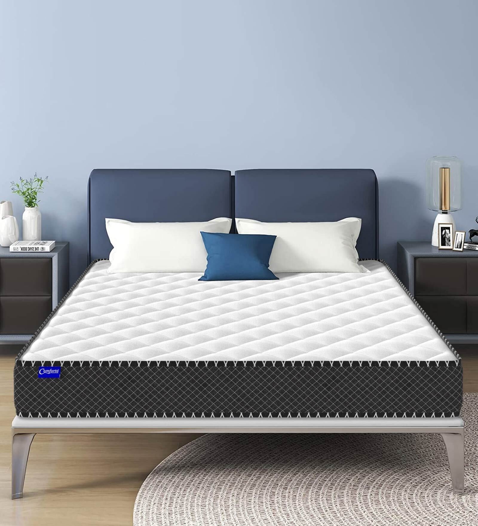 Royal Orthopedic 8 Inch Pocket Spring Mattress In King Size With Supportive Edges