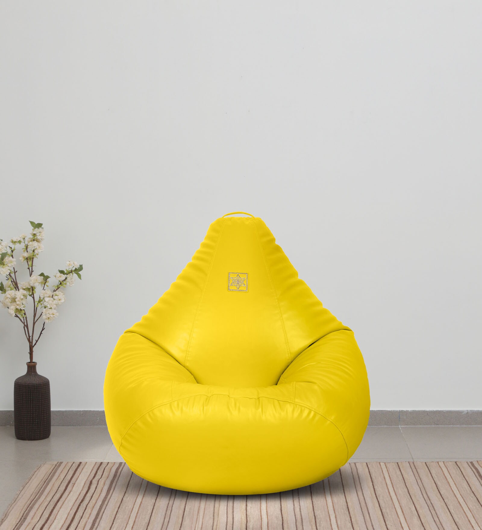 Royal XL Leatherette Bean Bag Cover in Yellow Colour Royal XL Leatherette Bean Bag Cover in Yellow Colour