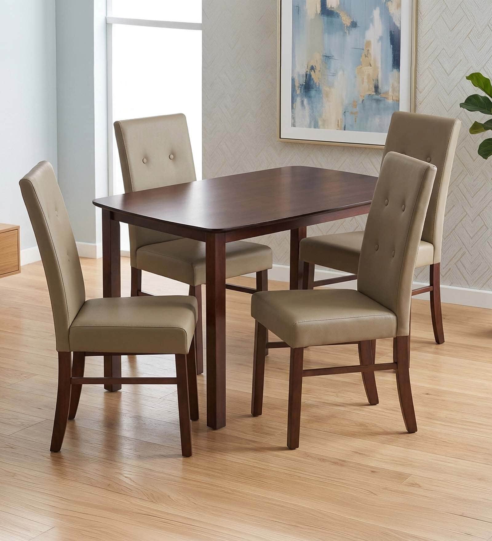 Royaloak Elite 4 Seater Dining Table Set In Sheesham Wood Finish