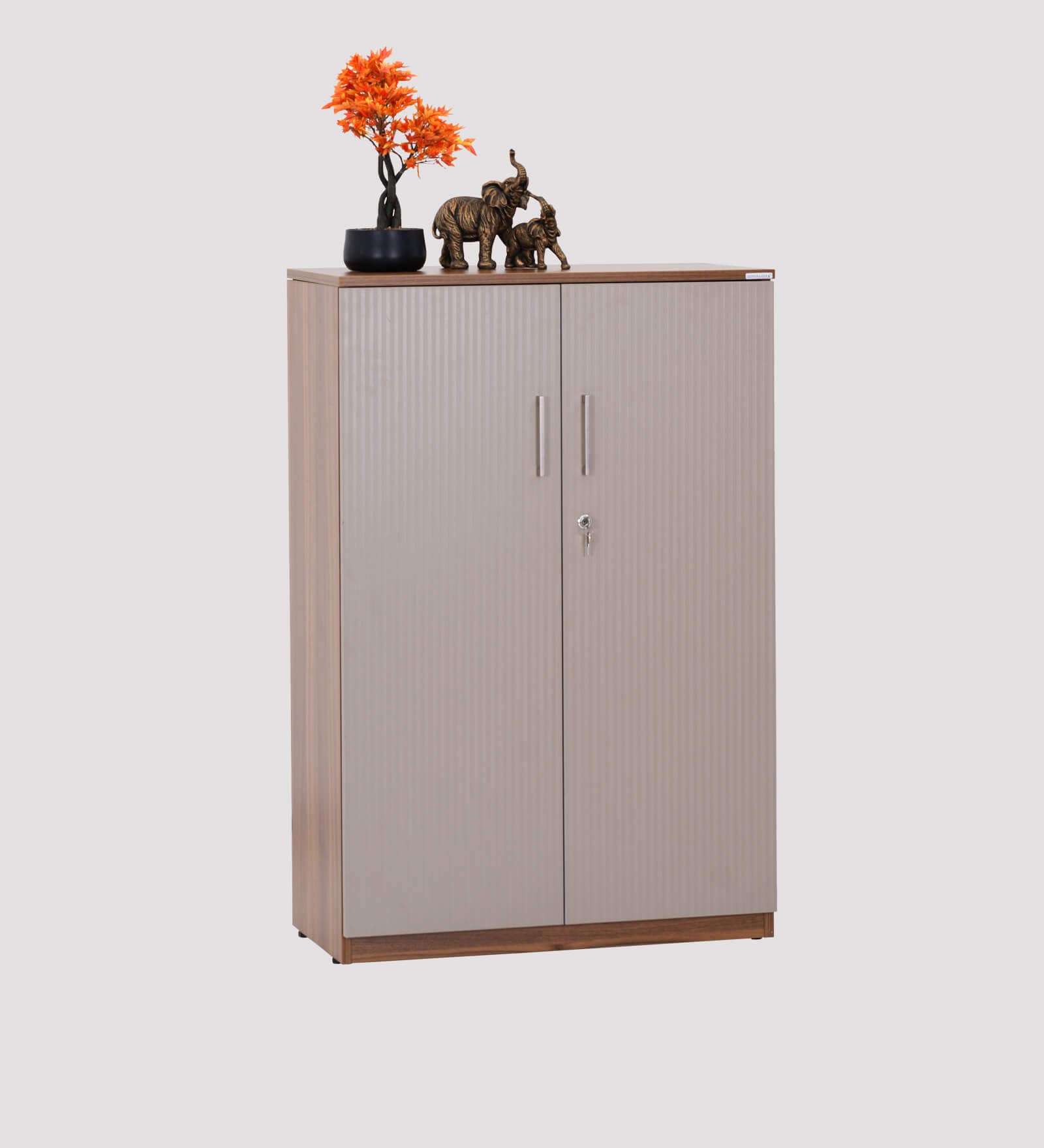 Genting File Cabinet In Brown & Grey Finish Genting File Cabinet In Brown & Grey Finish