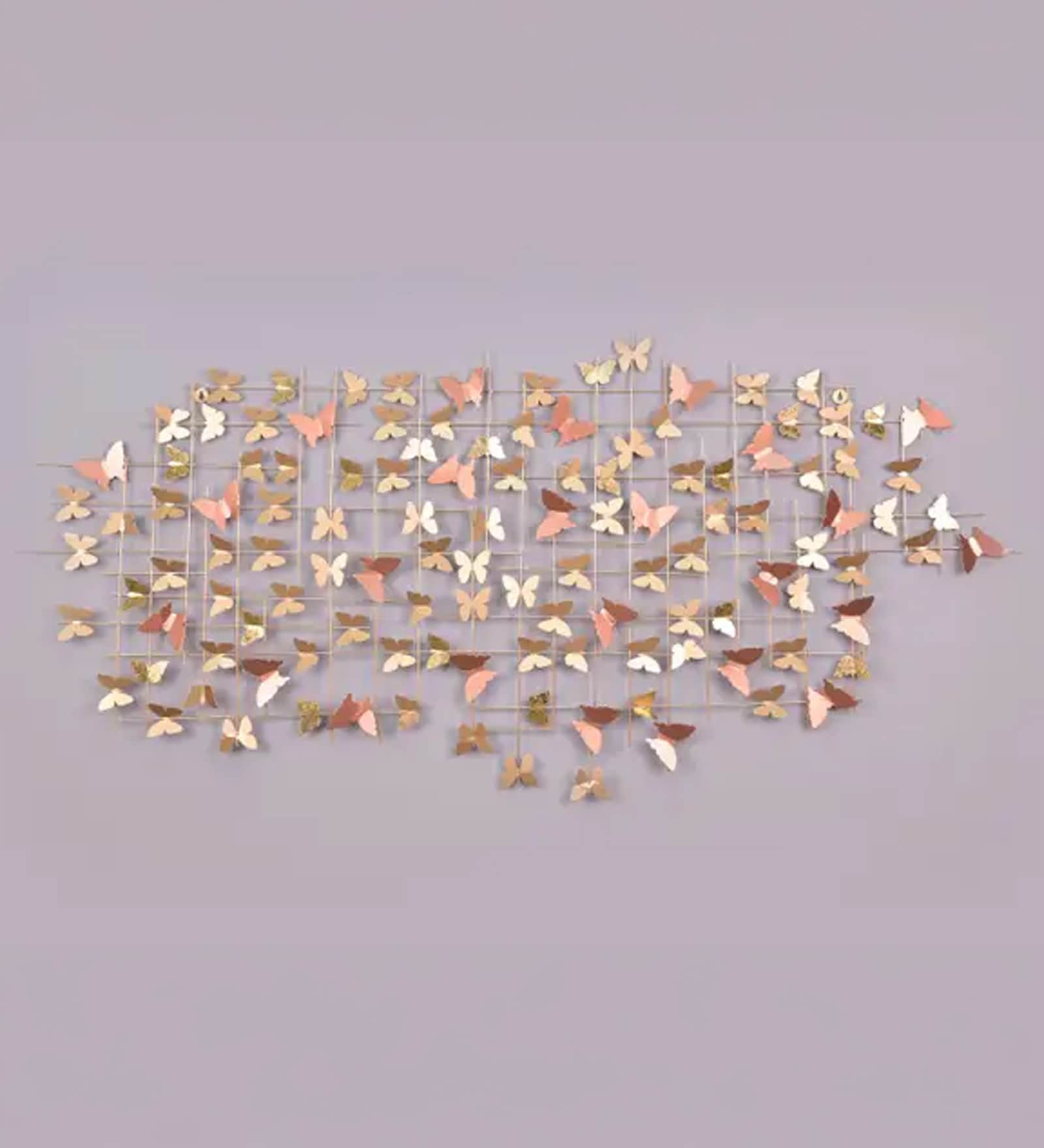 Butterfly Wall Art Metal Multicolor Wall Mounted
