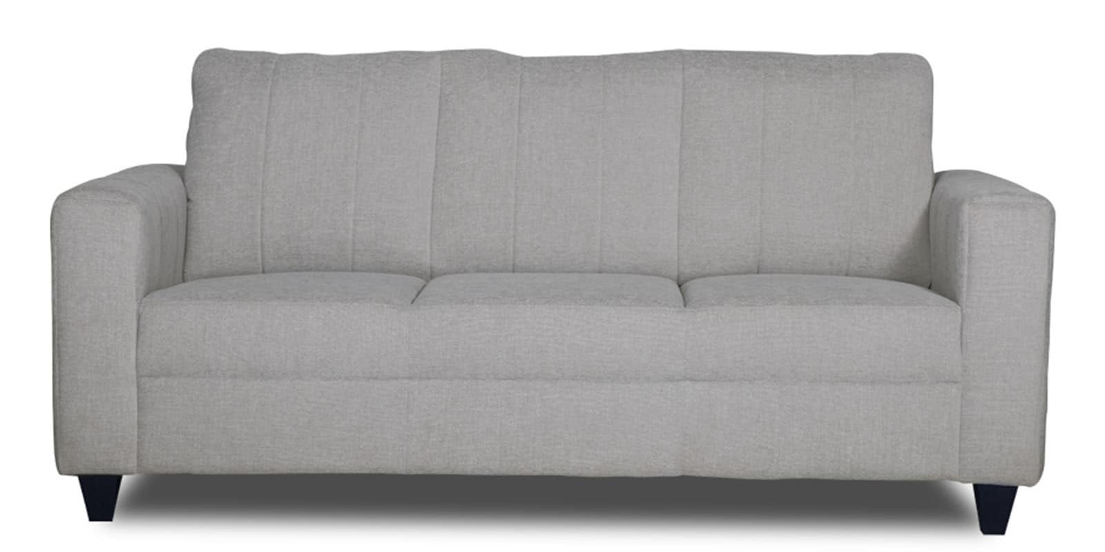 Buy Roman Fabric 3 Seater Sofa in Light Grey Colour at 46% OFF by ...