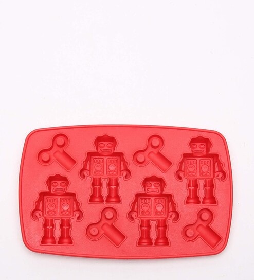 Robot Red Silicone Ice Tray