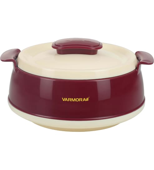 Varmora Roma Casserole| Insulated Hot Pot for Kitchen| Chapati Box  Microwave-Safe - 1100ml- Maroon