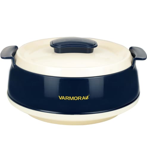 Varmora Roma Casserole| Insulated Hot Pot for Kitchen| Chapati Box  Microwave-Safe - 1600ml- Blue