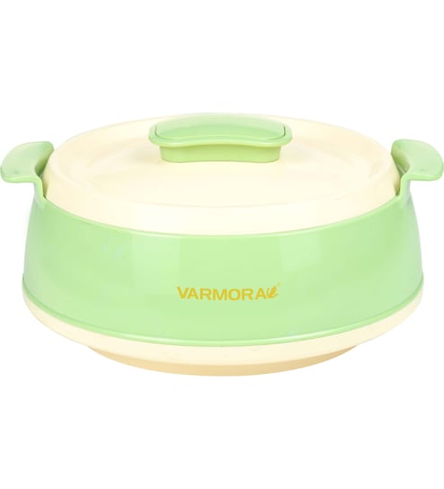 Varmora Roma Casserole| Insulated Hot Pot for Kitchen| Chapati Box  Microwave-Safe - 2200ml- Green