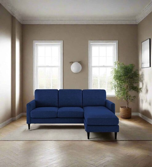 Romie LHS 4 Seater Sectional Sofa In Royal Blue Colour