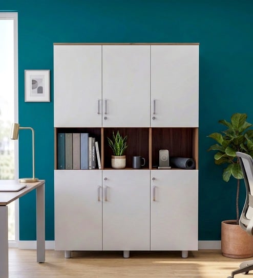 Ronald Mine Crockery Unit in Leon Teak Finish