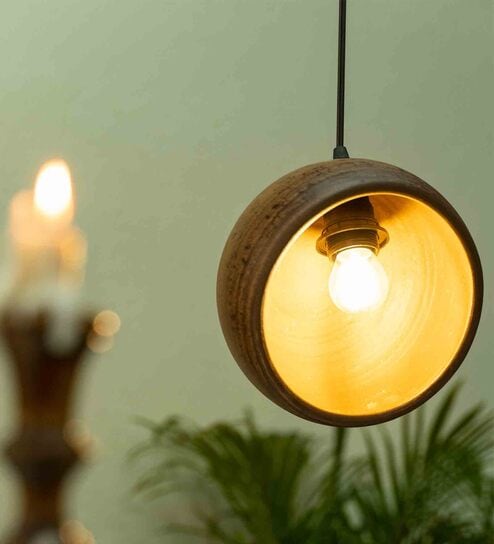 Ronda Brown Teracotta Handcrafted Contemporary Single Hanging Lights