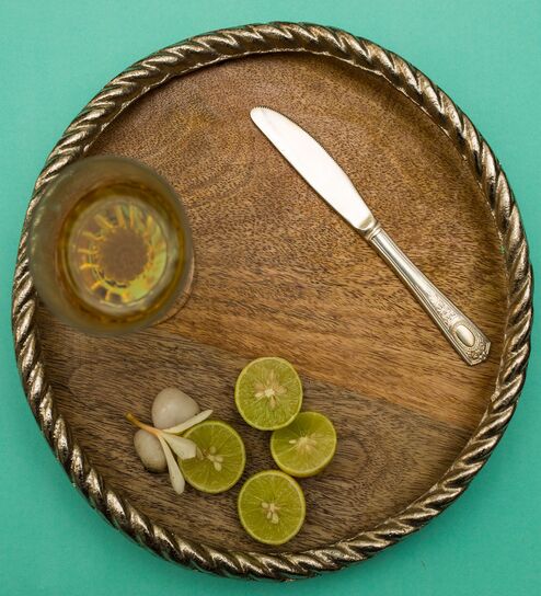 Rope Brown MDF Serving Tray