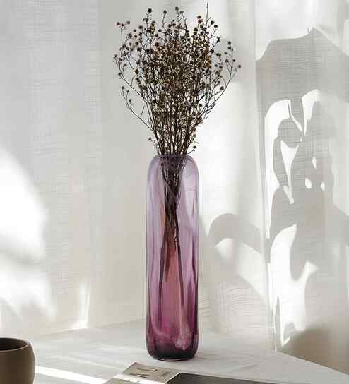 Rose Grandeur Tall Glass Vase M