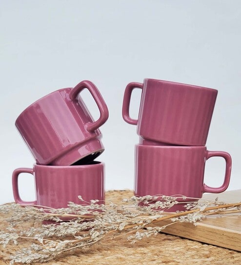 Rouge 200ml Pink Ceramic (Set of 2) Coffee Mug