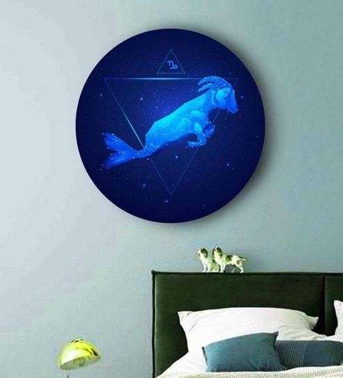 Round Blue Beyond The Bluest Skies Zodiac Canvas Art Print By The Artment