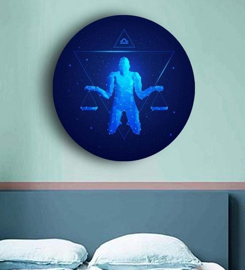 Round Blue Beyond The Bluest Skies Zodiac Canvas Art Print By The Artment