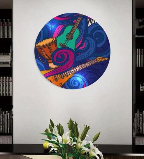 Round Blue On Trippy Beats Canvas Art Print By The Artment