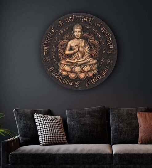 Round Brown In Peaceful Meditation Canvas Art Print By The Artment