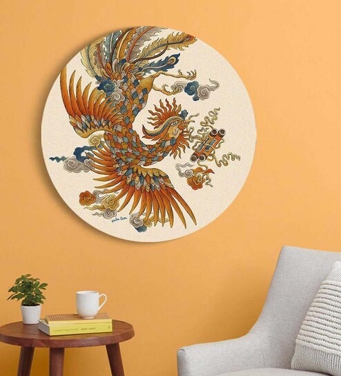 Round Brown Lucky Loong Canvas Art Print By The Artment