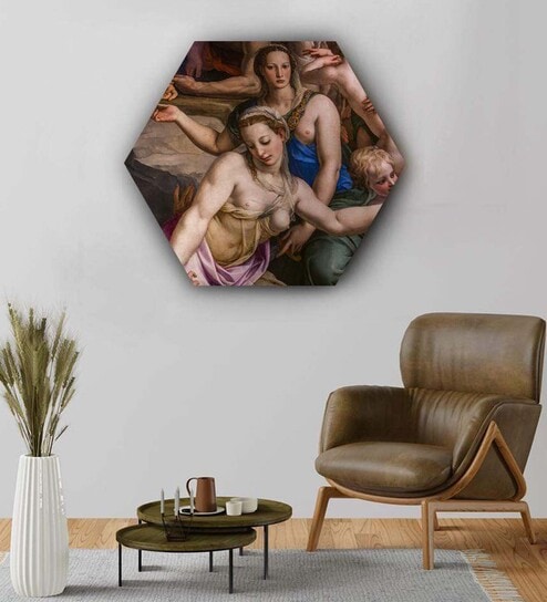 Round Multicolour Basilica Of Santa Croce In Focus Art Print By The Artment