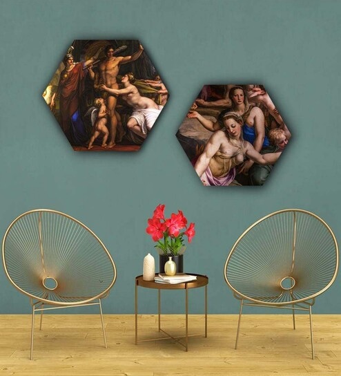 Round Multicolour Basilica Of Santa Croce In Focus Set Of 2 Art Print By The Artment