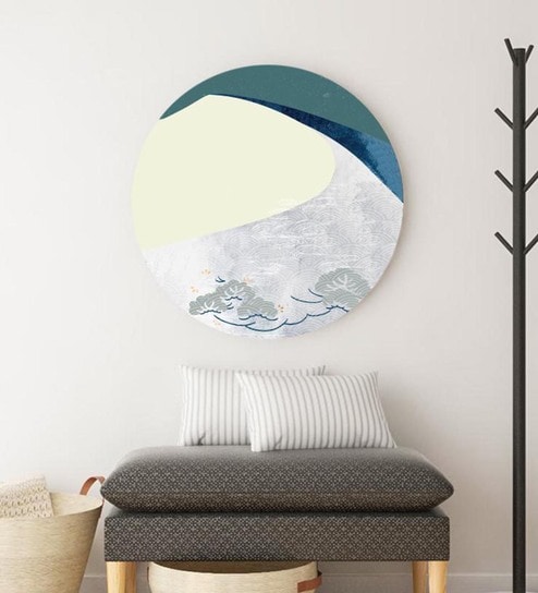 Round Multicolour Besides The Sand Dunes Canvas Art Print By The Artment