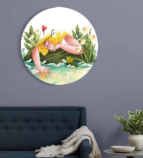 Round Multicolour Delightful Greeks Canvas Art Print By The Artment