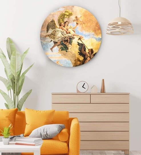 Round Multicolour Giovanni Battista'S Triumph Canvas Art Print By The Artment