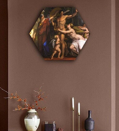 Round Multicolour Palazzo Pitti In Focus Canvas Art Print By The Artment