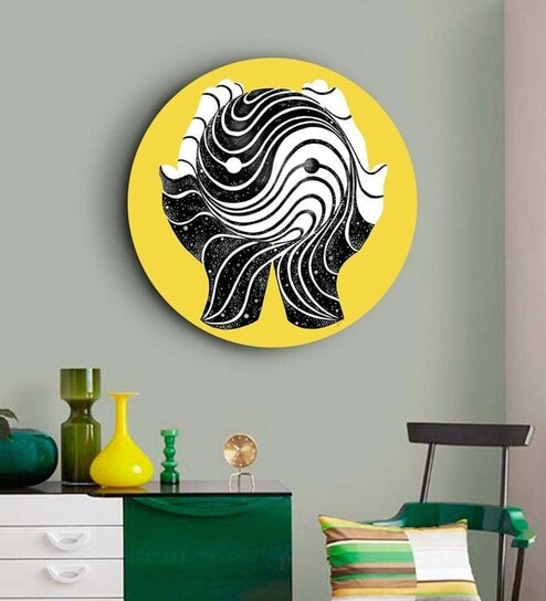 Round Multicolour Yin And Yang Balanced Life Canvas Art Print By The Artment