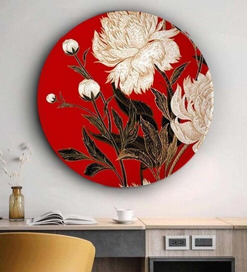 Round Red The Vibrant Meenakari Wall Art Art Print By The Artment