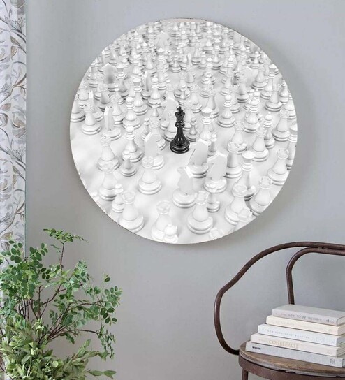 Round White Stand Out And Alone Canvas Art Print By The Artment