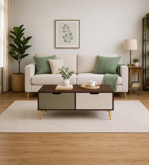 Royal Haven Grand Edition Luxury Wooden Centre Table In Flowery Wenge Finish