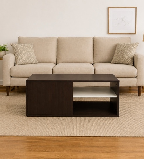 Royal Haven Grand Edition Luxury Wooden Centre Table In Flowery Wenge Finish